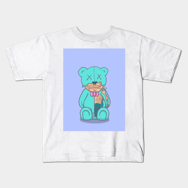 "Teddy Bones" Kids T-Shirt by kunstknecko